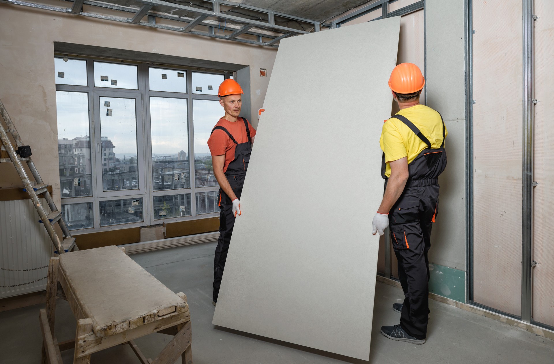 Drywall installation.